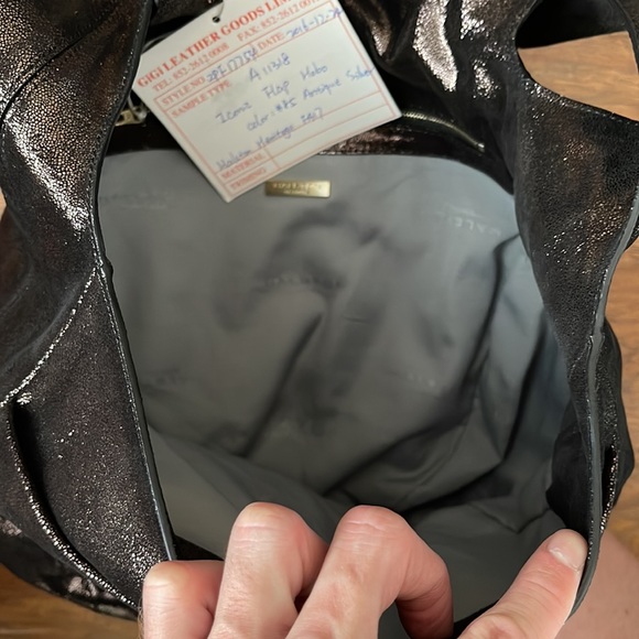 Halston Heritage Bags New Halston Heritage Metallic Silver Leather